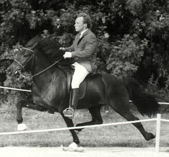 Hlynur fra Søtofte ved NM i 1990, redet af Einar Öder Magnusson.